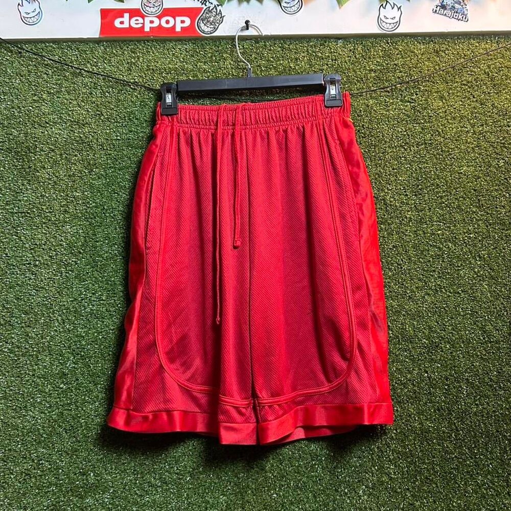 Nba Men's Red and Orange Shorts